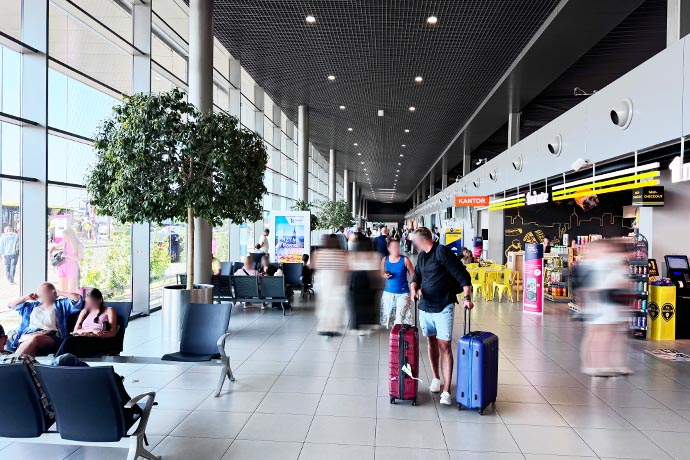 Ekrany reklamowe - Katowice Airport