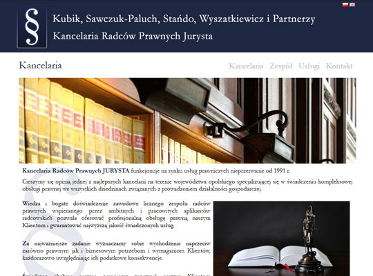 strona internetowa kancelarii radców prawnych Jurysta z Opola